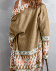 Aztec Geometric Open Front Cardigan