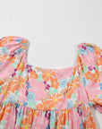 Lea Puff Sleeve Square Neck Plus Babydoll Dress