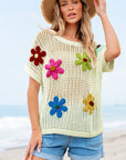 Malaysia Crochet Flower Hollow-out Sweater