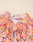 Abstract Long Sleeve Mini Dress