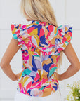 Charli Ruffled Flutter Sleeve Blouse
