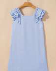 Textured Bow Back Mini Dress