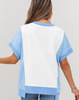 Waverly Exposed Seam Crew Neck Top
