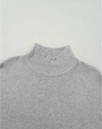 Leopard Colorblock Mock Neck Sweater