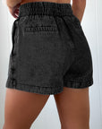 Cielo Drawstring Pocketed Denim Shorts