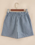 Gingham High Waist Shorts