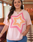 Diana Plus Size Eyelet Lace Star Top