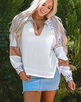 Eleanor Leopard Turn-down Collar Waffle Top