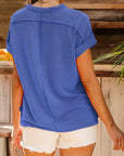Corded Knit Reverse Seam T-Shirt