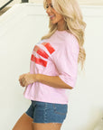 Pink Bow Flag Tee