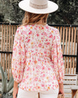Sienna Floral Tassel Tie Tunic Blouse