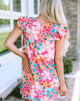 Della Ruffle Short Sleeve Floral Babydoll Dress