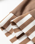 Tilly Striped Patchwork Drawstring Hoodie