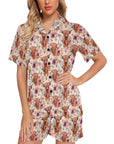 Highland Cow Floral Women's Western Pajama Set