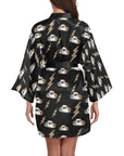 Cowgirl Hat Lightning Bolt Women's Lounge Kimono Robe