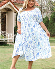 Gia Plus Size Floral Midi Dress
