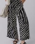 Zebra Stripe Wide Leg Pants