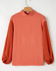 June Swiss Dot Balloon Sleeve Loose Blouse