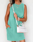Mineral Wash Sleeveless Mini Dress