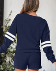 Varsity Stripe Sweatshirt and Short Set