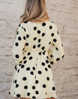 Kataleya Polka Dot Puff Sleeve Mini Dress