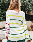 Emerson Colorful Striped Crew Neck Sweater