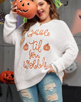 Plus Size Gobble Til You Wobble Crochet Sweater