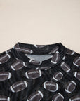 Game Day Sheer Mesh Long Sleeve Top