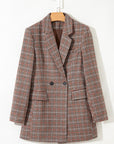 Aria Houndstooth Lapel Collar Blazer