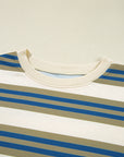 Rose Stripe Crew Neck Pullover Sweatshirt
