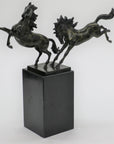 Museum Quality Two Running Horses Limited Edition Bronze Masterpiece Sculpture