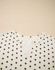 Polka Dot Waffle Knit Top and Pants Lounge Set