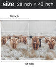 Highland Cow Curtains Window Curtain 28"x40" (2-Piece) Made in America