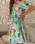Floral Puff Sleeve Babydoll Dress