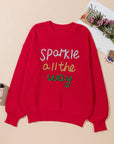 Plus Size Christmas Sparkle All The Way Tinsel Sweater