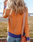 Evangeline Contrast Edge Slim Fit Sweater