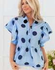 Journey Polka Dot Buttoned Blouse