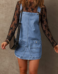 Ryleigh Pocketed Adjustable Straps Denim Overall Dress