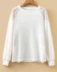 Ava Sleeve Textured Pullover Long Sleeve Top