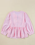 Stripe Bow Tie Front Blouse
