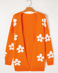 Floral Open-Front Cardigan