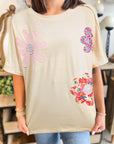 Flower Patchwork Reverse Seam Tee