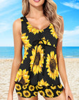 Sunflowers Tankini & Boy Shorts Swim Set