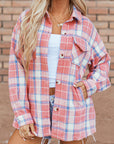 Natalie Plaid Button Up Shacket