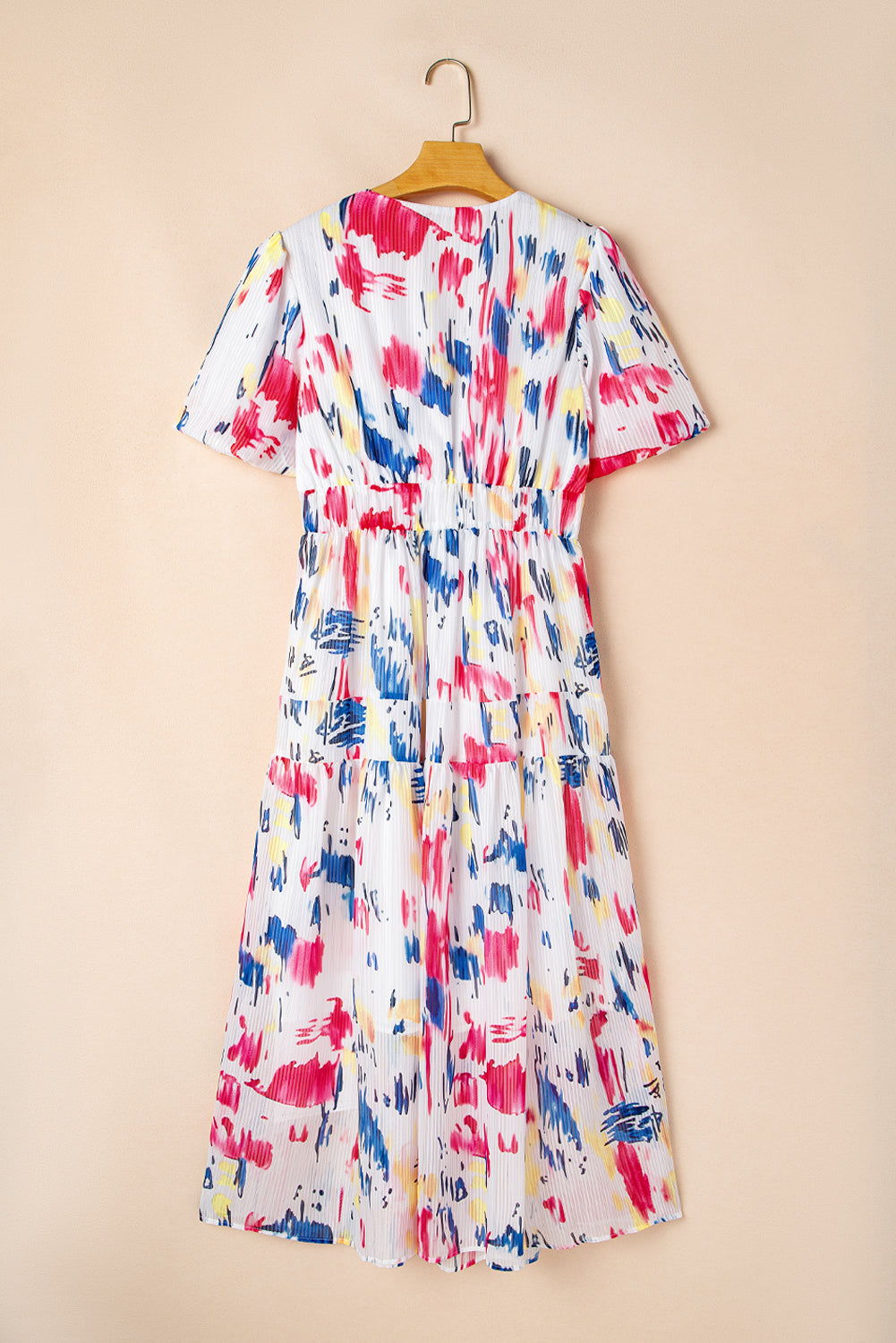 Nyomi Short Puff Sleeve Tiered Maxi Dress