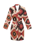 Santa Fe Aztec Women's Belted Satin Feel Dressing Lounge Robe