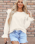 Leanna Ruffled Corduroy Blouse