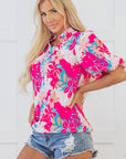 Karsyn V Neck Puff Sleeve Blouse