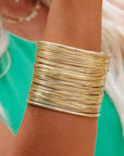 Gold Luxury Heavy Metal High Quality Open Wire Bracelet