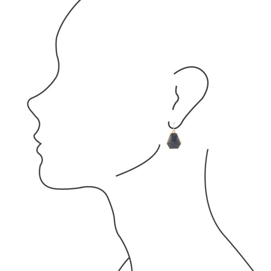Faceted Dumortierite Earrings